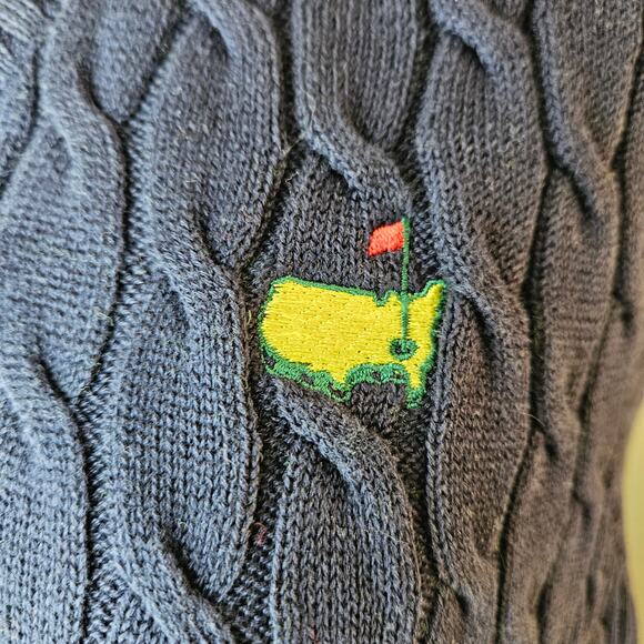 Bobby Jones Collection Masters‎ Men's L 100% Cotton V-Neck Sweater Vest - Picture 2 of 6